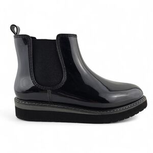 Cougar Women's Kensington Black Patent Waterproof Chelsea Rain Boots 7